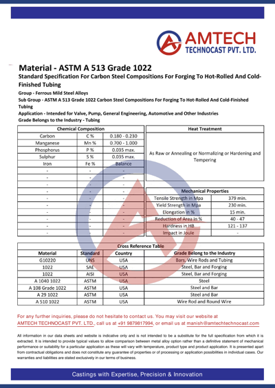 ASTM A 513 Grade 1022